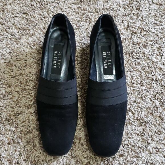 Stuart Weitzman Gorham Black Suede Shoe - Picture 6 of 9